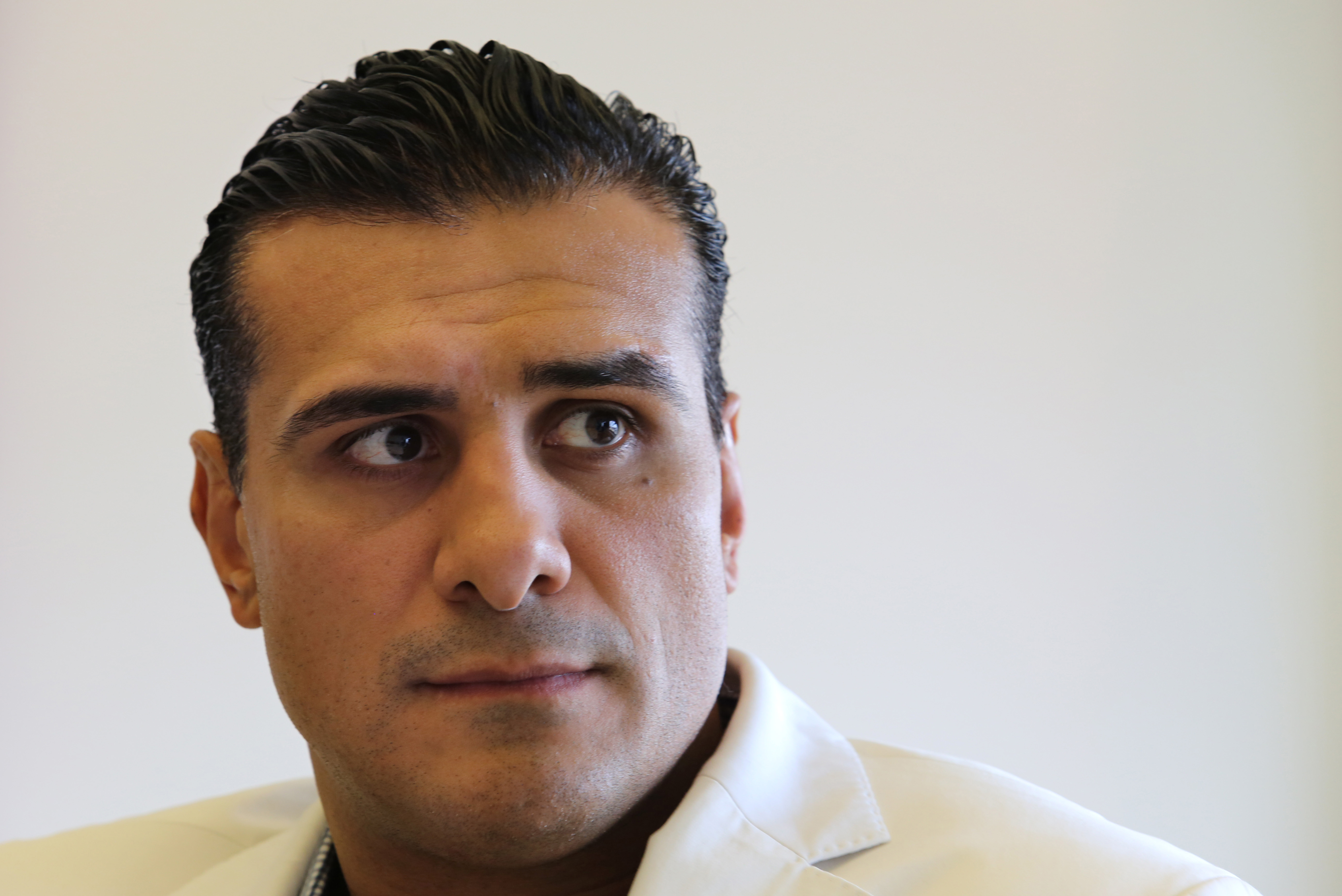 In this April 2, 2013 photo, Mexican Lucha Libre wrestler Alberto del Rio poses for a portrait in New York.  Del Rio is a Mexican wrestler who confronted Jack Swagger, who played the role of an American who does not like immigrants living illegally in the US, on Sunday in a fight at the WWE Wrestlemania 29 wrestling event in New Jersey, the biggest WWE event of the year.  The immigration storyline helps WWE, or Lucha Libre USA, attract Latino audiences to their fights. (AP Photo/Peter Morgan)