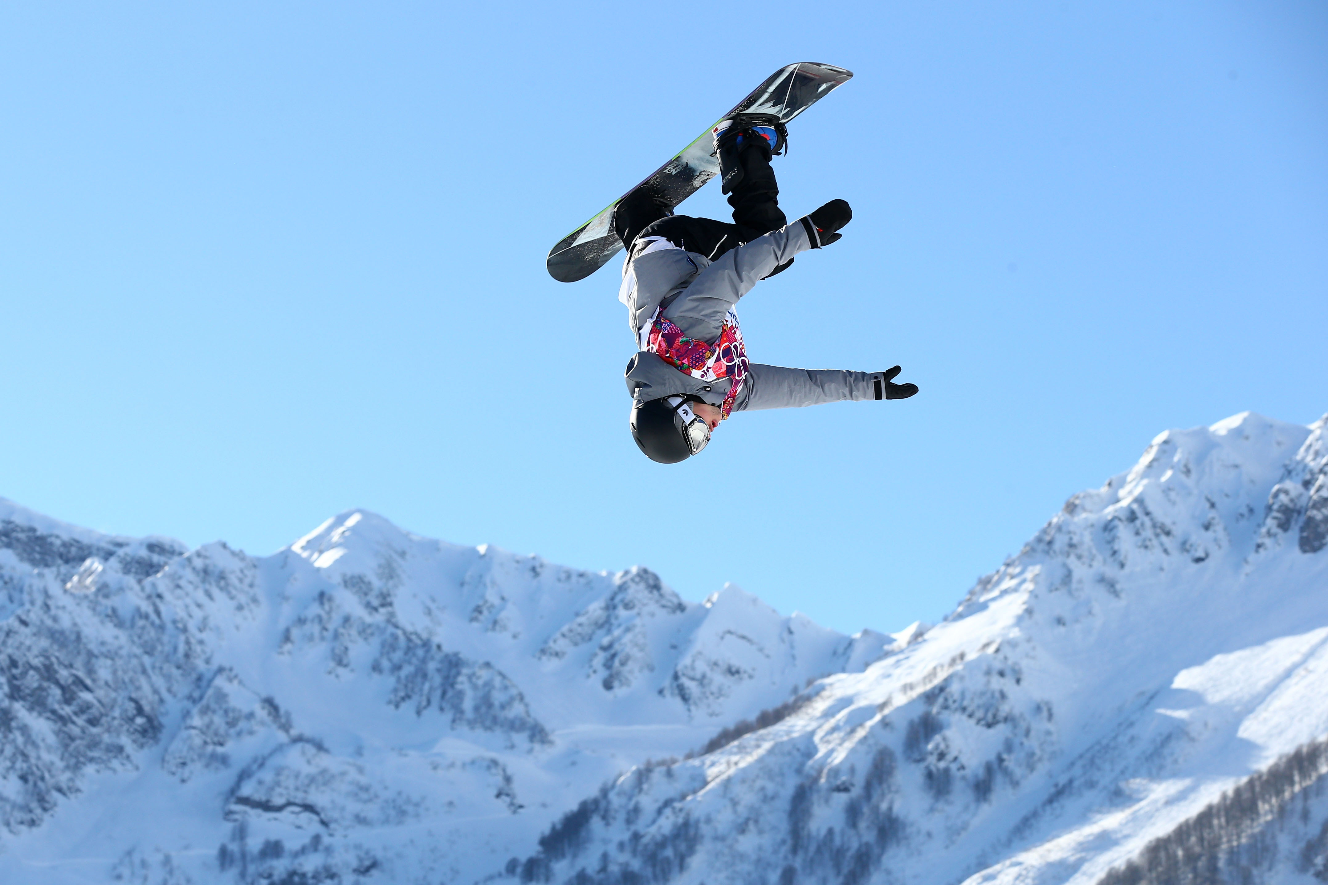 SOCHI, RUSSIA - FEBRUARY 06:  Mathias Weissenbacher of Austria competes in the Men's Slopestyle Qualification during the Sochi 2014 Winter Olympics at Rosa Khutor Extreme Park on February 6, 2014 in Sochi, Russia.  (Photo by Cameron Spencer/Getty Images)