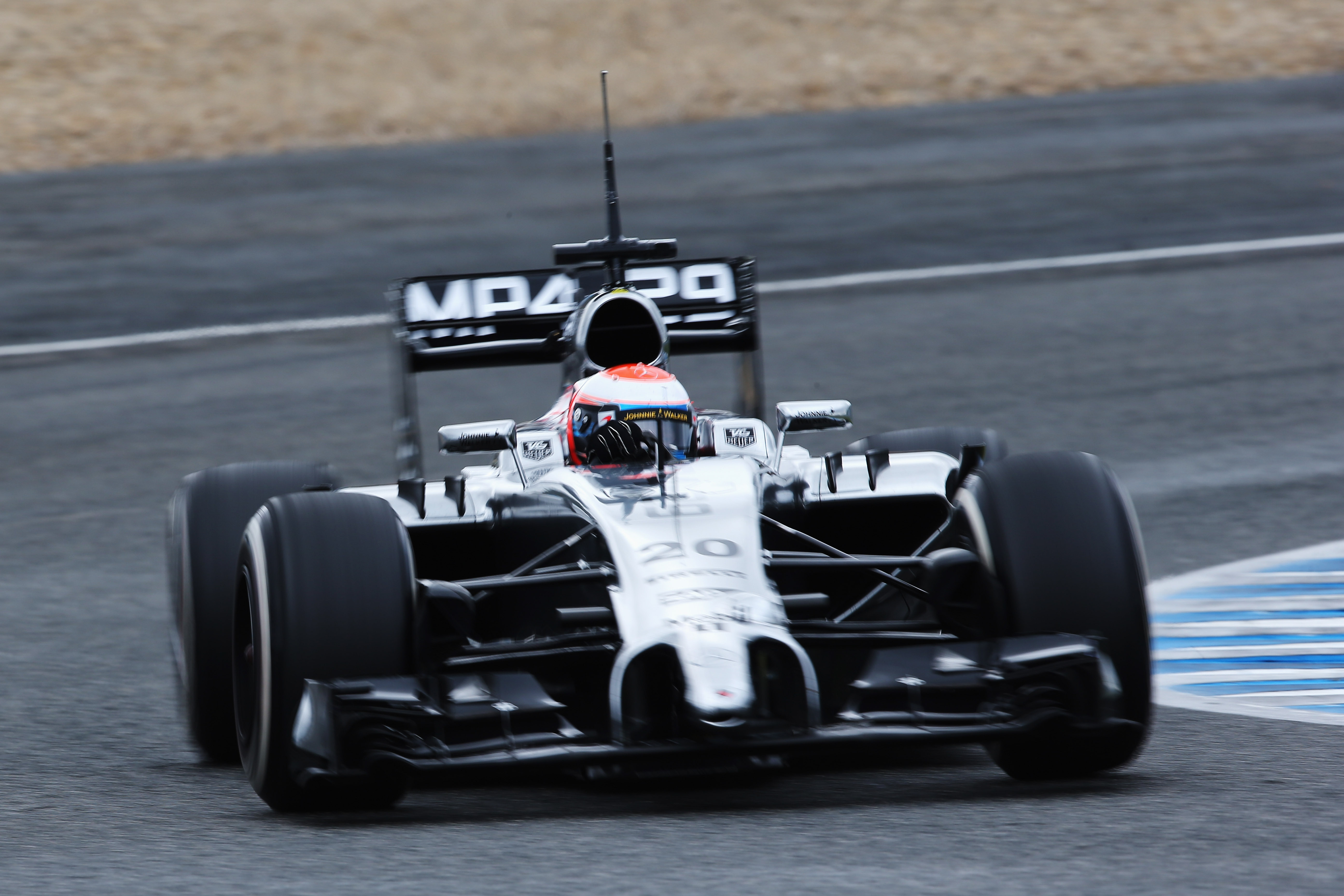 JEREZ DE LA FRONTERA, SPAIN - JANUARY 31:  Kevin Magnussen of Denmark and McLaren drives during day four of Formula One Winter Testing at the Circuito de Jerez on January 31, 2014 in Jerez de la Frontera, Spain.  (Photo by Mark Thompson/Getty Images)