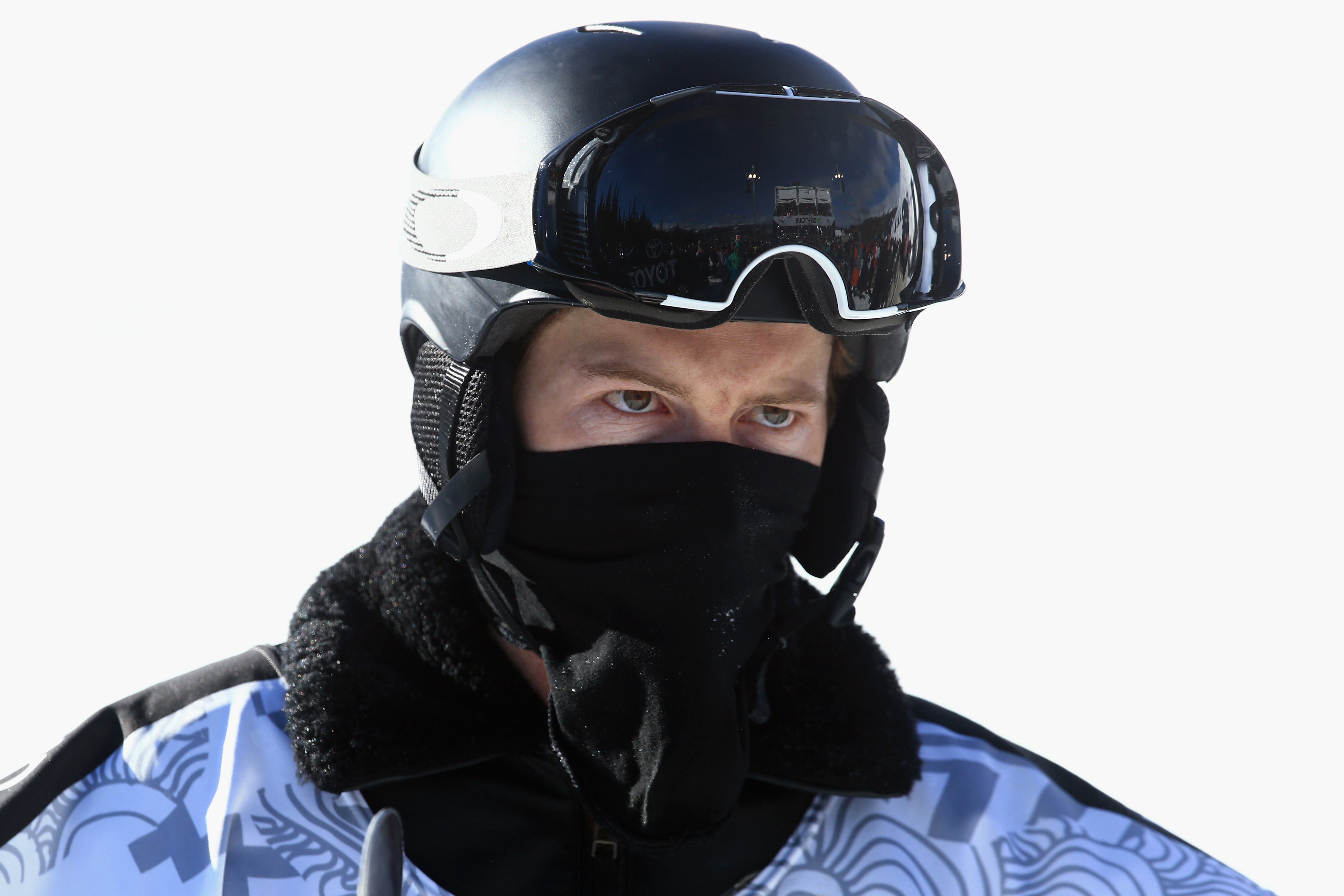 BRECKENRIDGE, CO - DECEMBER 14:  Shaun White looks on as he finished second in the men's snowboard superpipe final at the Dew Tour iON Mountain Championships on December 14, 2013 in Breckenridge, Colorado.  (Photo by Doug Pensinger/Getty Images)