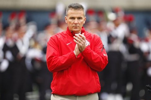 Ohio State head coach Urban Meyer before the NCAA college football game against Illinois on Saturday, Nov. 16, 2013, in Champaign, Ill. (AP Photo/Jeff Haynes)