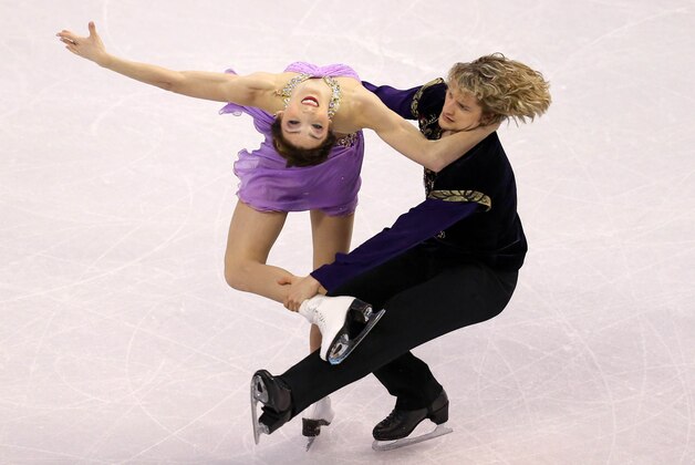 Jan 11, 2014; Boston, MA, USA; Meryl Davis and Charlie White perform during the Free Dance at the TD Garden. Mandatory Credit: Winslow Townson-USA TODAY Sports