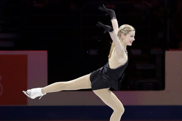Gracie Gold performs during a skating spectacular following the U.S. Figure Skating Championships Sunday, Jan. 12, 2014 in Boston. (AP Photo/Steven Senne)