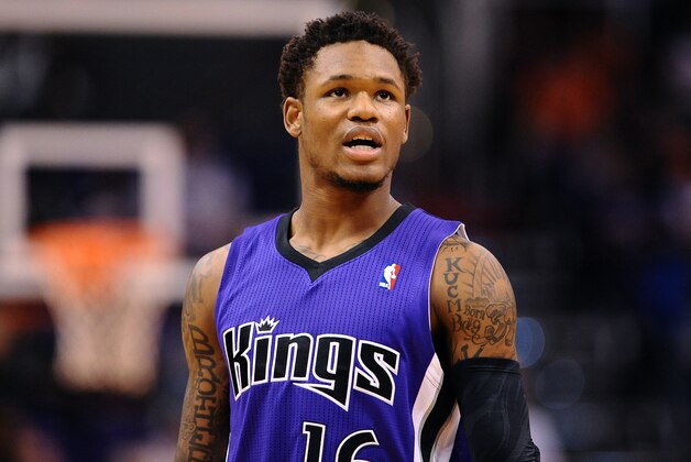 Nov 20, 2013; Phoenix, AZ, USA; Sacramento Kings guard Ben McLemore (16) in action against the Phoenix Suns in the first half at US Airways Center. The Kings defeated the Suns 113-106. Mandatory Credit: Jennifer Stewart-USA TODAY Sports