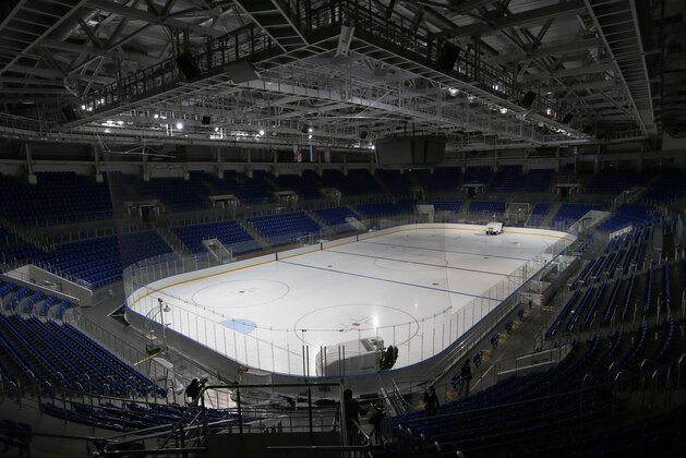 FOR USE AS DESIRED WITH SOCHI 2014 OLYMPICS STORIES - FILE - This Wednesday, Sept. 25, 2013, file photo, shows the interior of the Shayba Arena for ice hockey during the 2014 Olympic Games in Sochi, Russia. Sochi will host the 2014 Winter Olympic Games next month. (AP Photo/Sergei Grits, File) FOR USE AS DESIRED WITH SOCHI 2014 OLYMPICS STORIES - FILE - This Wednesday, Sept. 25, 2013, file photo, shows the interior of the Shayba Arena for ice hockey during the 2014 Olympic Games in Sochi, Russia. Sochi will host the 2014 Winter Olympic Games next month. (AP Photo/Sergei Grits, File)