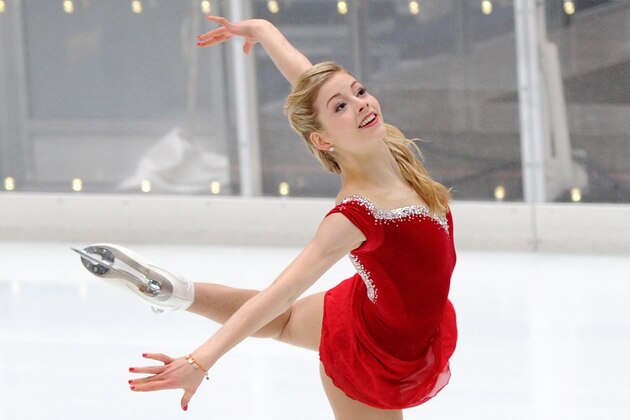 NEW YORK, NY - JANUARY 14:  Olympic figure skater Gracie Gold performs at The Rink at Rockefeller Center on January 14, 2014 in New York City.  (Photo by Maddie Meyer/Getty Images)