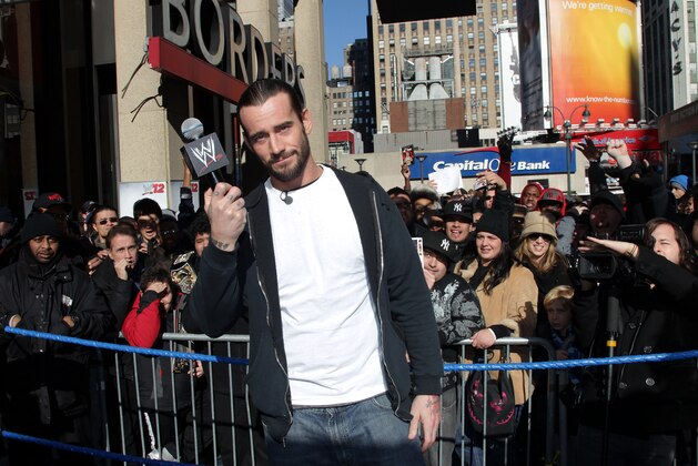 WWE Superstar CM Punk poses at Madison Square Garden, Friday, Nov. 18, 2011, in New York, during a rally leading up to the 25th Anniversary of Survivor Series, taking place Sunday at Madison Square Garden. The event will feature actor and wrestling favorite Dwayne WWE Superstar CM Punk poses at Madison Square Garden, Friday, Nov. 18, 2011, in New York, during a rally leading up to the 25th Anniversary of Survivor Series, taking place Sunday at Madison Square Garden. The event will feature actor and wrestling favorite Dwayne