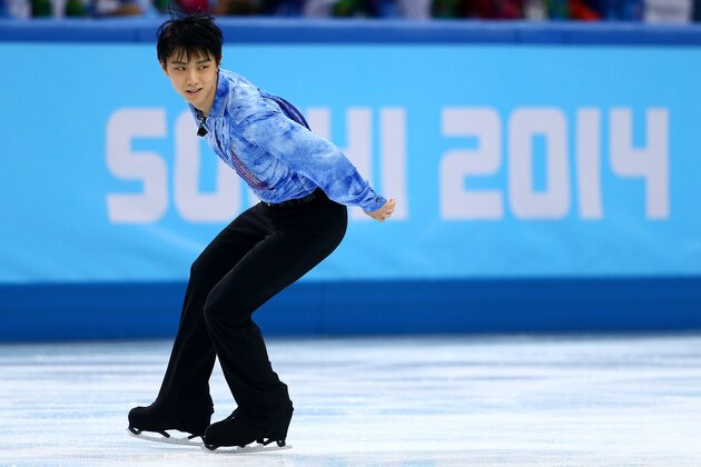 SOCHI, RUSSIA - FEBRUARY 06: Yuzuru Hanyu of Japan competes in the Figure Skating Men's Short Program during the Sochi 2014 Winter Olympics at Iceberg Skating Palace on February 6, 2014 in Sochi, Russia. (Photo by Clive Mason/Getty Images) SOCHI, RUSSIA - FEBRUARY 06: Yuzuru Hanyu of Japan competes in the Figure Skating Men's Short Program during the Sochi 2014 Winter Olympics at Iceberg Skating Palace on February 6, 2014 in Sochi, Russia. (Photo by Clive Mason/Getty Images)