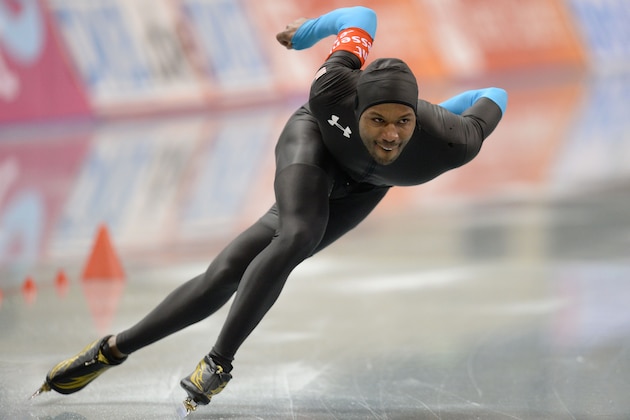 NAGANO, JAPAN - JANUARY 18:  Shani Davis of USA competes in men 1000m during Essent ISU World Sprint Speed Skating Championships 2014 at M Wave on January 18, 2014 in Nagano, Japan.  (Photo by Atsushi Tomura/Getty Images)