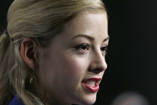 Gracie Gold faces reporters during a news conference at the U.S. Figure Skating Championships Sunday, Jan. 12, 2014 in Boston. (AP Photo/Steven Senne)