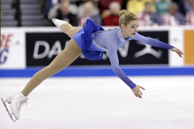 Gracie Gold competes in the women's free skate at the U.S. Figure Skating Championships Saturday, Jan. 11, 2014 in Boston. (AP Photo/Steven Senne)