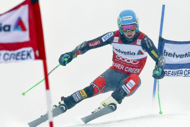 Dec 8, 2013; Beaver Creek, CO, USA; Ted Ligety (USA) during the men's giant slalom at the FIS alpine skiing World Cup at Beaver Creek Mountain. Mandatory Credit: Nathan Bilow-USA TODAY Sports