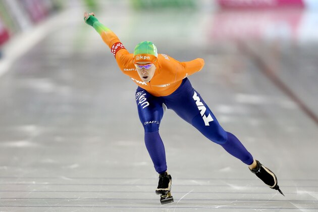 SALT LAKE CITY, UT - NOVEMBER 16:  Ireen Wust of the Netherlands skates in the ladies 1,500 meter during the Essent ISU Long Track World Cup at the Utah Olympic Oval on November 16, 2013 in Salt Lake City, Utah.  (Photo by Matthew Stockman/Getty Images)