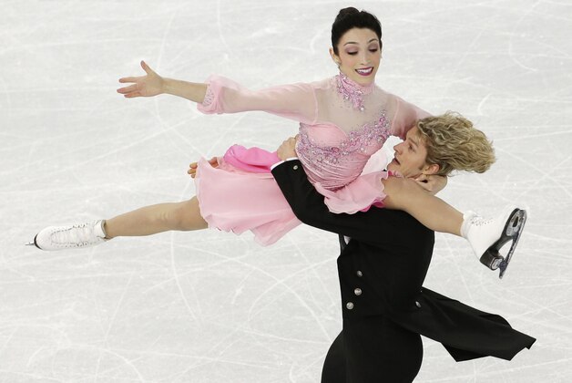 Meryl Davis and Charlie White of the United States compete in the team ice dance short dance figure skating competition at the Iceberg Skating Palace during the 2014 Winter Olympics, Saturday, Feb. 8, 2014, in Sochi, Russia. (AP Photo/Bernat Armangue) Meryl Davis and Charlie White of the United States compete in the team ice dance short dance figure skating competition at the Iceberg Skating Palace during the 2014 Winter Olympics, Saturday, Feb. 8, 2014, in Sochi, Russia. (AP Photo/Bernat Armangue)