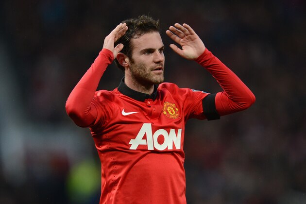MANCHESTER, ENGLAND - FEBRUARY 09:  Juan Mata of Manchester United reacts during the Barclays Premier League match between Manchester United and Fulham at Old Trafford on February 9, 2014 in Manchester, England.  (Photo by Michael Regan/Getty Images)