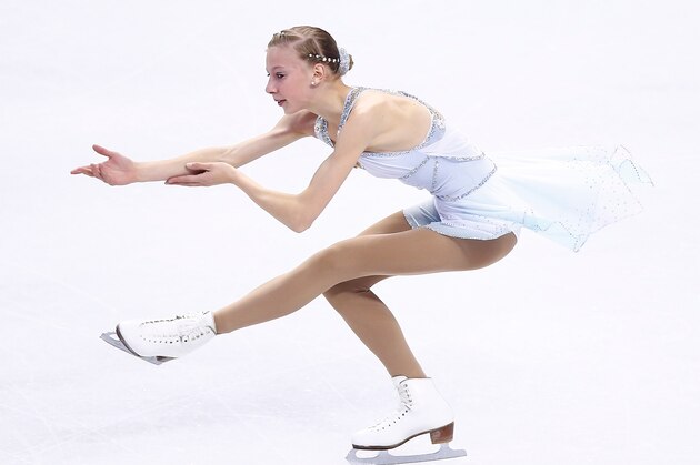 BOSTON, MA - JANUARY 11:  Polina Edmunds competes in the free skate program during the 2014 Prudential U.S. Figure Skating Championships at TD Garden on January 11, 2014 in Boston, Massachusetts.  (Photo by Jared Wickerham/Getty Images)