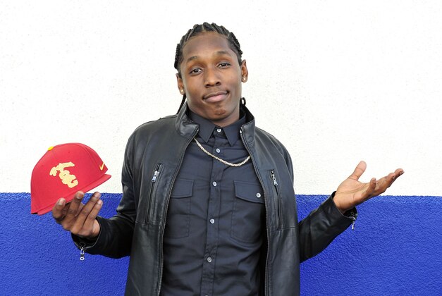 Feb 5, 2014; Gardena, CA, USA; Junipero Serra high school cornerback Adoree Jackson poses for a photo after he signs with the University of Southern California during national signing day at Junipero Serra High School. Mandatory Credit: Gary A. Vasquez-USA TODAY Sports