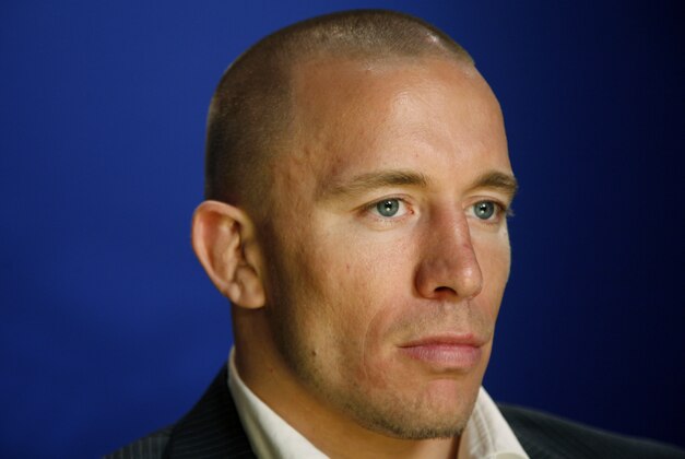 Ultimate fighter Georges St-Pierre poses for a portrait Tuesday, Sept. 14, 2010 in New York. (AP Photo/Jeff Christensen) Ultimate fighter Georges St-Pierre poses for a portrait Tuesday, Sept. 14, 2010 in New York. (AP Photo/Jeff Christensen)