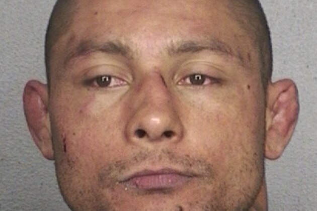 This booking photo released by the Broward County Sheriff's Office shows Ultimate Fighting Champion Thiago Silva. Silva, a mixed martial arts fighter, was being held in a Florida jail on Saturday, Feb. 8, 2014, accused of threatening his wife with a gun, authorities said. Broward County jail records show that Silva, 31, was being held without bond following his arrest Thursday on charges that included attempted murder, aggravated battery with a deadly weapon and obstruction without violence. But his attorney, Scott Saul, told The Associated Press that the charges were downgraded during a Friday court appearance to aggravated assault with a firearm and aggravated battery with a deadly weapon. (AP Photo/Broward County Sheriff's Office)