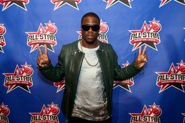 HOUSTON, TX - FEBRUARY 17: Comedian Kevin Hart poses on the All-Star Red Carpet prior to the 2013 NBA All-Star Game presented by Kia Motors on February 17, 2013 at the Toyota Center in Houston, Texas. NOTE TO USER:  User expressly acknowledges and agrees that, by downloading and or using this Photograph, user is consenting to the terms and conditions of the Getty Images License Agreement.  Mandatory Copyright Notice:  Copyright 2013 NBAE (Photo by David Sherman/NBAE via Getty Images)
