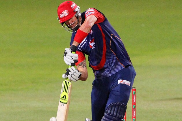 DURBAN, SOUTH AFRICA - OCTOBER 25: Kevin Pietersen during the Karbonn Smart CLT20 Semi Final match between bizhub Highveld Lions and Delhi Daredevils at Sahara Stadium Kingsmead on October 25, 2012 in Durban, South Africa.
(Photo by Anesh Debiky/Gallo Images/Getty Images)