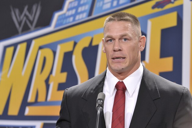 EAST RUTHERFORD, NJ - FEBRUARY 16: John Cena attends a press conference to announce that MetLife Stadium will host WWE Wrestlemania 29 in 2013 at MetLife Stadium on February 16, 2012 in East Rutherford, New Jersey. (Photo by Michael N. Todaro/Getty Images)