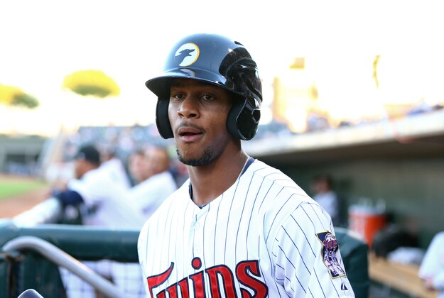 Nov 2, 2013; Surprise, AZ, USA; Minnesota Twins outfielder Byron Buxton against the East during the Fall Stars Game at Surprise Stadium. Mandatory Credit: Mark J. Rebilas-USA TODAY Sports