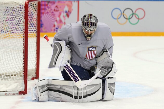 SOCHI, RUSSIA - FEBRUARY 10: Goaltender Jonathan Quick #32 of Team USA practices on day three of the Sochi 2014 Winter Olympics at Bolshoy Arena on February 10, 2014 in Sochi, Russia. (Photo by Bruce Bennett/Getty Images) SOCHI, RUSSIA - FEBRUARY 10: Goaltender Jonathan Quick #32 of Team USA practices on day three of the Sochi 2014 Winter Olympics at Bolshoy Arena on February 10, 2014 in Sochi, Russia. (Photo by Bruce Bennett/Getty Images)