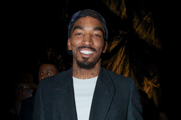 J.R. Smith attends EN|NOIR Fall/Winter 2014 Runway Show at Park Avenue Armory, on Tuesday, Feb. 11 2014 in New York. (Photo by Scott Roth/Invision/AP)