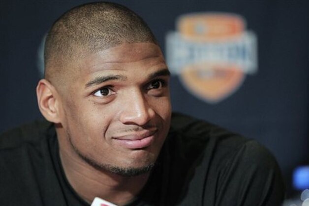 FILE - In this Jan. 1, 2014, file photo, Missouri senior defensive lineman Michael Sam speaks to the media during an NCAA college football news conference in Irving, Texas. Sam says he is gay, and he could become the first openly homosexual player in the NFL. (AP Photo/Brandon Wade, File)