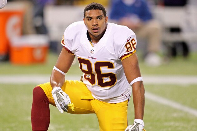 Nov 7, 2013; Minneapolis, MN, USA; Washington Redskins tight end Jordan Reed (86) against the Minnesota Vikings at Mall of America Field at H.H.H. Metrodome. The Vikings defeated the Redskins 34-27. Mandatory Credit: Brace Hemmelgarn-USA TODAY Sports
