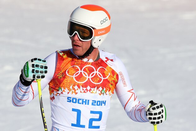 SOCHI, RUSSIA - FEBRUARY 07:  Bode Miller of the United States finishes a run during training for the Alpine Skiing Men's Downhill ahead of the Sochi 2014 Winter Olympics at Rosa Khutor Alpine Center on February 7, 2014 in Sochi, Russia.  (Photo by Alexander Hassenstein/Getty Images)