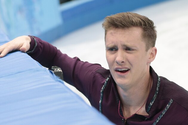 Jeremy Abbott of the United States gets up after a fall as he competes in the men's short program figure skating competition at the Iceberg Skating Palace during the 2014 Winter Olympics, Thursday, Feb. 13, 2014, in Sochi, Russia. (AP Photo/Ivan Sekretarev) Jeremy Abbott of the United States gets up after a fall as he competes in the men's short program figure skating competition at the Iceberg Skating Palace during the 2014 Winter Olympics, Thursday, Feb. 13, 2014, in Sochi, Russia. (AP Photo/Ivan Sekretarev)