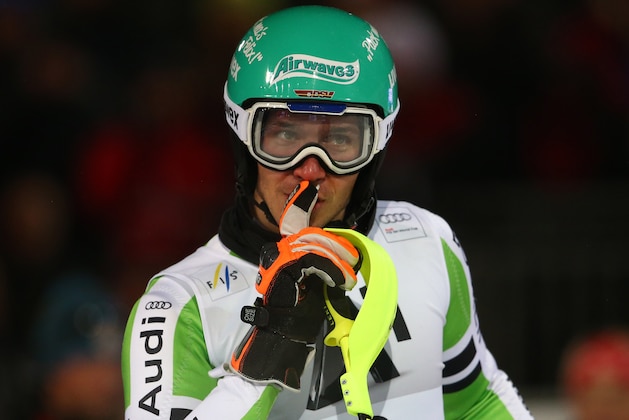Third placed Felix Neureuther, of Germany, gestures at the finish area at the end of an alpine ski men's World Cup Night Slalom in Schladming, Austria, Tuesday, Jan. 28, 2014. (AP Photo/Giovanni Auletta) Third placed Felix Neureuther, of Germany, gestures at the finish area at the end of an alpine ski men's World Cup Night Slalom in Schladming, Austria, Tuesday, Jan. 28, 2014. (AP Photo/Giovanni Auletta)