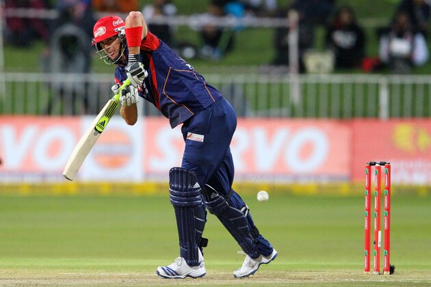 DURBAN, SOUTH AFRICA - OCTOBER 25: Kevin Pietersen during the Karbonn Smart CLT20 Semi Final match between bizhub Highveld Lions and Delhi Daredevils at Sahara Stadium Kingsmead on October 25, 2012 in Durban, South Africa.
(Photo by Anesh Debiky/Gallo Images/Getty Images)