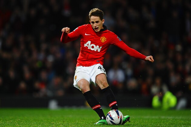 MANCHESTER, ENGLAND - JANUARY 22:  Adnan Januzaj of Manchester United misses with his penalty attempt during the Capital One Cup semi final, second leg match between Manchester United and Sunderland at Old Trafford on January 22, 2014 in Manchester, England.  (Photo by Laurence Griffiths/Getty Images)