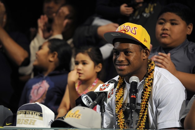 Feb 5, 2014; Long Beach, CA, USA; Long Beach Polytechnic high school senior safety John