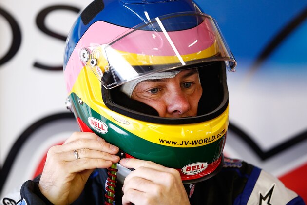 SYDNEY, AUSTRALIA - AUGUST 25:  Jacques Villeneuve driver of the #51 Pepsi Max Crew Holden prepares for practice for round nine of the V8 Supercars Championship Series at Sydney Motorsport Park on August 25, 2012 in Sydney, Australia.  (Photo by Brendon Thorne/Getty Images)