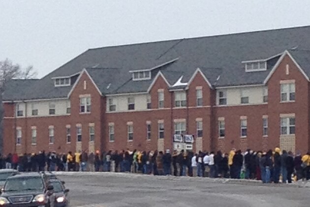 Just a glimpse of the thousands of students on hand to "stand with Sam" against anti-gay protests.