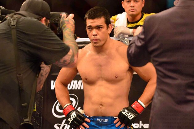 Aug 3, 2013; Rio De Janeiro, Brazil; Lyoto Machida (blue shorts) before his fight against Phil Davis during UFC 163 at HSBC Arena. Mandatory Credit: Jason Silva-USA TODAY Sports