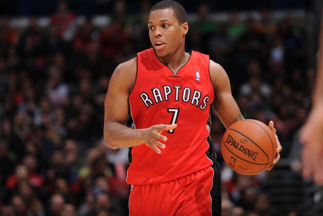 LOS ANGELES, CA - FEBRUARY 7:  Kyle Lowry #7 of the Toronto Raptors handles the ball against the against the Los Angeles Clippers at STAPLES Center on February 7, 2014 in Los Angeles, California. NOTE TO USER: User expressly acknowledges and agrees that, by downloading and/or using this Photograph, user is consenting to the terms and conditions of the Getty Images License Agreement. Mandatory Copyright Notice: Copyright 2014 NBAE (Photo by Andrew D. Bernstein/NBAE via Getty Images)