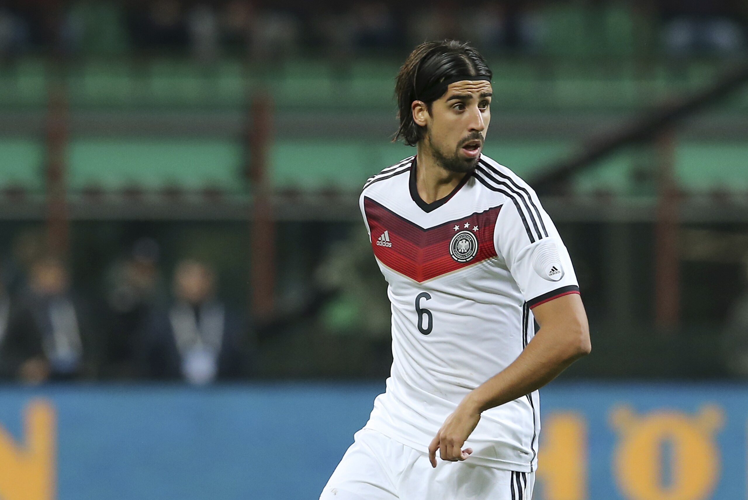 Germany midfielder Sami Khedira controls the ball during a friendly soccer match between Italy and Germany at the San Siro stadium in Milan, Italy, Friday, Nov. 15, 2013. (AP Photo/Antonio Calanni) Germany midfielder Sami Khedira controls the ball during a friendly soccer match between Italy and Germany at the San Siro stadium in Milan, Italy, Friday, Nov. 15, 2013. (AP Photo/Antonio Calanni)