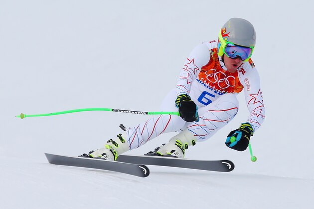 SOCHI, RUSSIA - FEBRUARY 11:  Ted Ligety of the United States skis during training for the Men's Alpine Skiing on day 4 of the Sochi 2014 Winter Olympics at Rosa Khutor Alpine Center on February 11, 2014 in Sochi, Russia.  (Photo by Alexander Hassenstein/Getty Images)