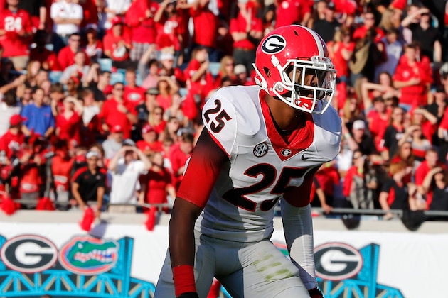 JACKSONVILLE, FL - NOVEMBER 02:  Josh Harvey-Clemons #25 of the Georgia Bulldogs in action during the game against the Florida Gators at EverBank Field on November 2, 2013 in Jacksonville, Florida.  (Photo by Sam Greenwood/Getty Images)