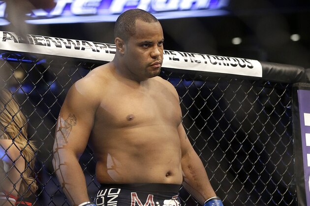 Daniel Cormier before fighting Frank Mir in a UFC heavyweight mixed martial arts fight in San Jose, Calif., Saturday, April 20, 2013. (AP Photo/Jeff Chiu)
