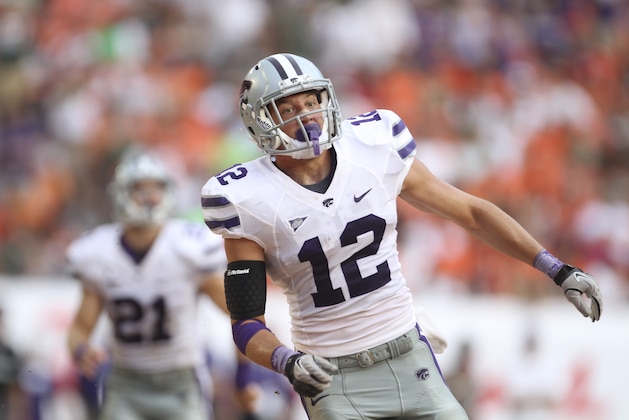 Kansas State's Ty Zimmerman during the first half of the NCAA college football game in Miami, Saturday, Sept. 24, 2011. Kansas State defeated Miami 28-24.  (AP Photo/J Pat Carter)