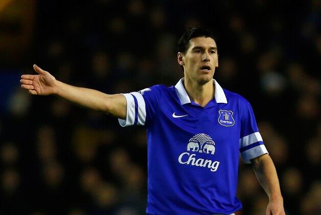 LIVERPOOL, ENGLAND - DECEMBER 26: Gareth Barry of Everton in action during the Barclays Premier League match between Everton and Sunderland at Goodison Park on December 26, 2013 in Liverpool, England. (Photo by Paul Thomas/Getty Images)