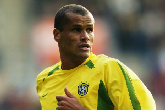 LEICESTER - OCTOBER 12:  Rivaldo of Brazil in action during the International friendly match between Brazil and Jamaica on October 12, 2003 at The Walkers Stadium in Leicester, England.  Brazil won the match 1-0.  (Photo by Stu Forster/Getty Images)
