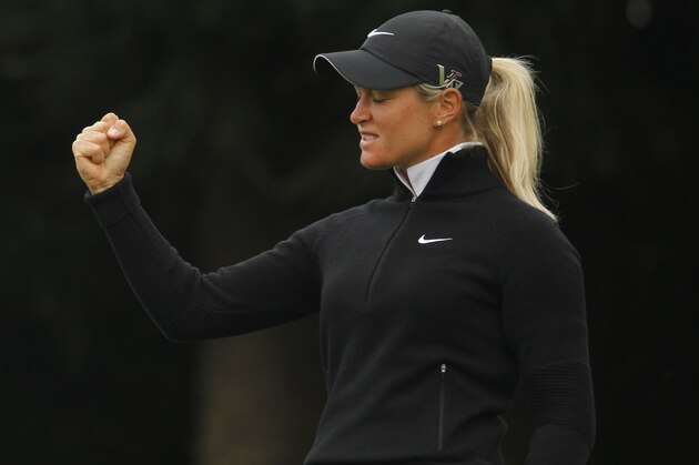 Suzann Pettersen of Norway, celebrates her hole in one on the 2nd hole during the second round of the Sunrise LPGA Taiwan Championship tournament at the Sunrise Golf & Country Club, Friday, Oct. 25, 2013, in Yangmei, north eastern Taiwan. (AP Photo/Wally Santana) Suzann Pettersen of Norway, celebrates her hole in one on the 2nd hole during the second round of the Sunrise LPGA Taiwan Championship tournament at the Sunrise Golf & Country Club, Friday, Oct. 25, 2013, in Yangmei, north eastern Taiwan. (AP Photo/Wally Santana)