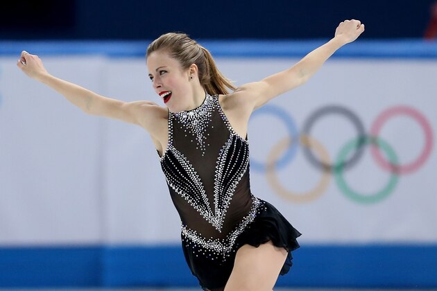 SOCHI, RUSSIA - FEBRUARY 19:  Ashley Wagner of the United States competes in the Figure Skating Ladies' Short Program on day 12 of the Sochi 2014 Winter Olympics at Iceberg Skating Palace on February 19, 2014 in Sochi, Russia.  (Photo by Matthew Stockman/Getty Images)